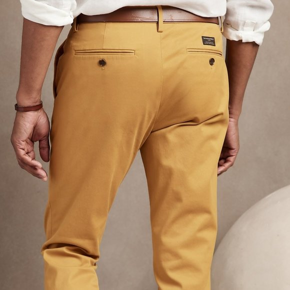 BANANA REPUBLIC AIDEN SLIM RAPID MOVEMENT HONEYCOMB CHINO 35W x 32L - Picture 5 of 11